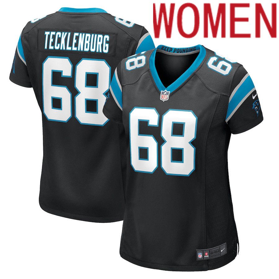 Women Carolina Panthers 68 Sam Tecklenburg Nike Black Player Game NFL Jersey